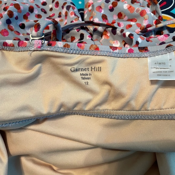 Garnet Hill Colorful Tankini Swim Top 12 -Confetti Themed - Picture 8 of 8